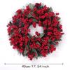 Новый 35/40/45/55 см 1 шт. Классический Рождественский венок с искусственными ягодами Необходим, Рождественское украшение для дома, Венок для входа