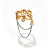 European and American Fashion Ring, Wave Chain, Fringed Open Ring, Water Drop, Niche Design Jewelry