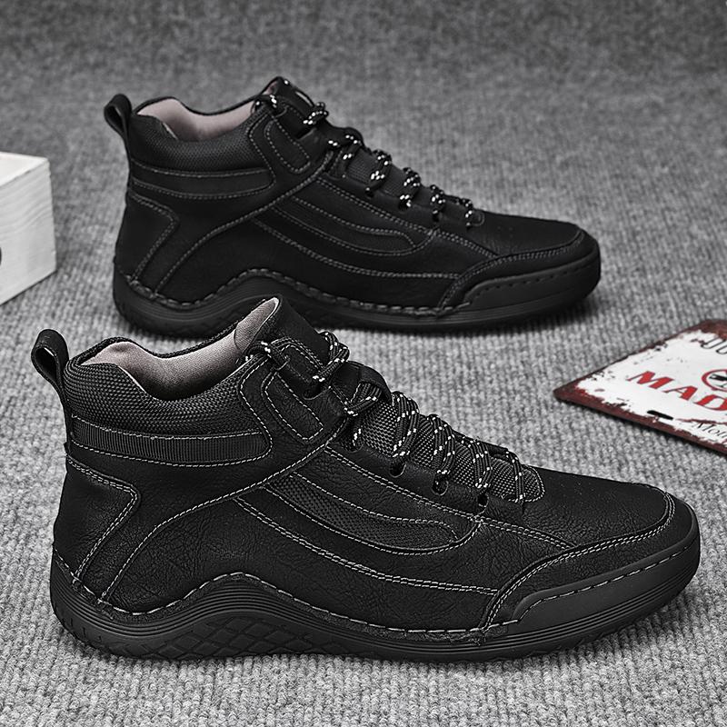 

2026 New Winter Warm Men s Snow Boots High Quality Comfortable Men s Boots Winter Warm Cotton Shoes Outdoor Casual Shoes 46 чорний