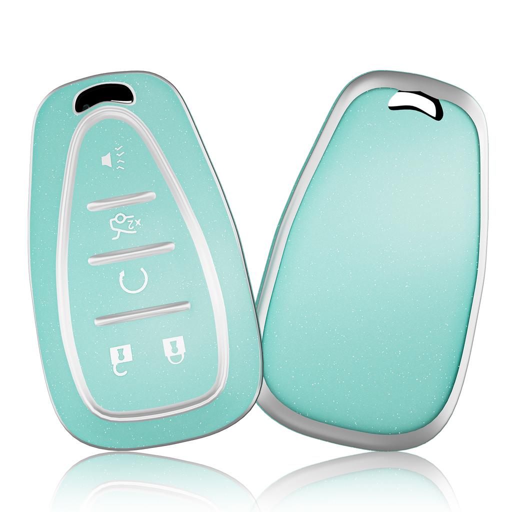 New Shimmer Car Key Case Cover for Chevy Chevrolet 2017 2019 2020 2021 Chevy Malibu Camaro Trax Traverse So Key Shell Protect