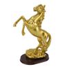 Pferdestatue Gold Synthetisches Harz Einzigartige Pferdekunstfigur für Weinschrank Büro Springendes Pferd