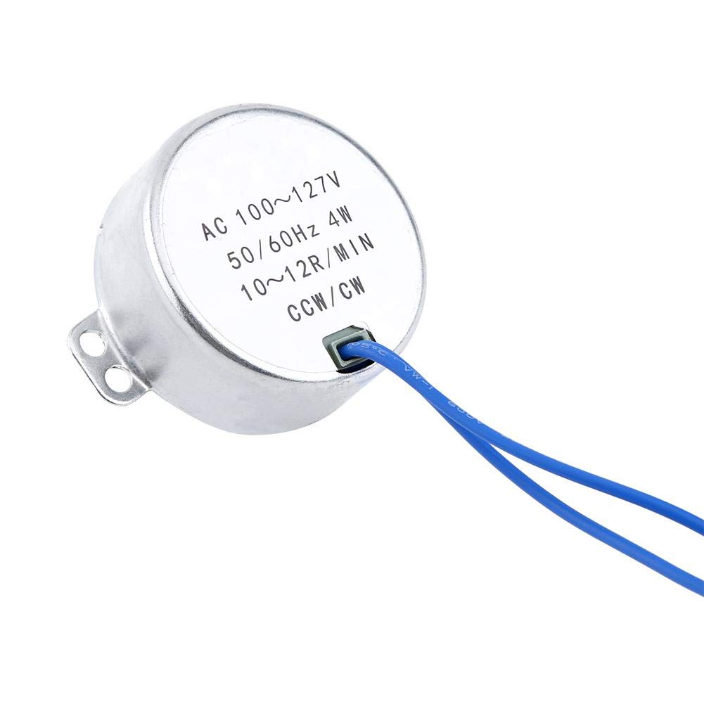 Walfront AC 100-127V 4W Synchronous Motor 50 60Hz CCW CW Electric Synchronous Geared Motor