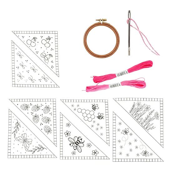 

Corner Bookmark Embroidery Kit Spring Summer Themed Embroidered Felt Bookmark Craft Kit DIY Corner Bookmark Kit Gift for Book Lovers Readers