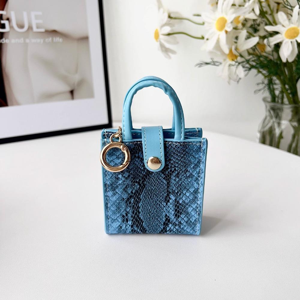 Light Luxury Trend Brand Serpentine Crossbody Lanyard Handbag Leather Wireless Bluetooth Headphone Cover for Airpods 4 3 2 1 Pro 1 2 Shockproof Case
