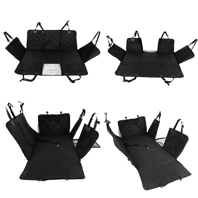 Back Seat Extender for Dogs Hard Bottom Pet Rear Seat Protector Dogs Travel Bed Anti Scratch Supports 308lbs for Car SUV Truck
