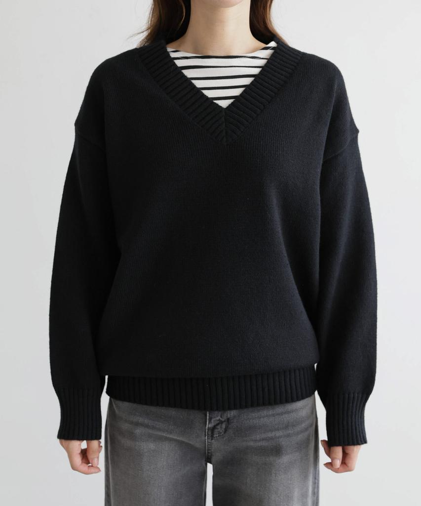 Ppaeppae V-Neck Soft Loose Fit Knit T-Shirt 4 Colors