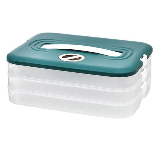 Úložný box na knedlíky s pevnou rukojetí Jedno/Dvou/Tří/Čtyřvrstvý zásobník na jídlo pro domácí piknikové večírky