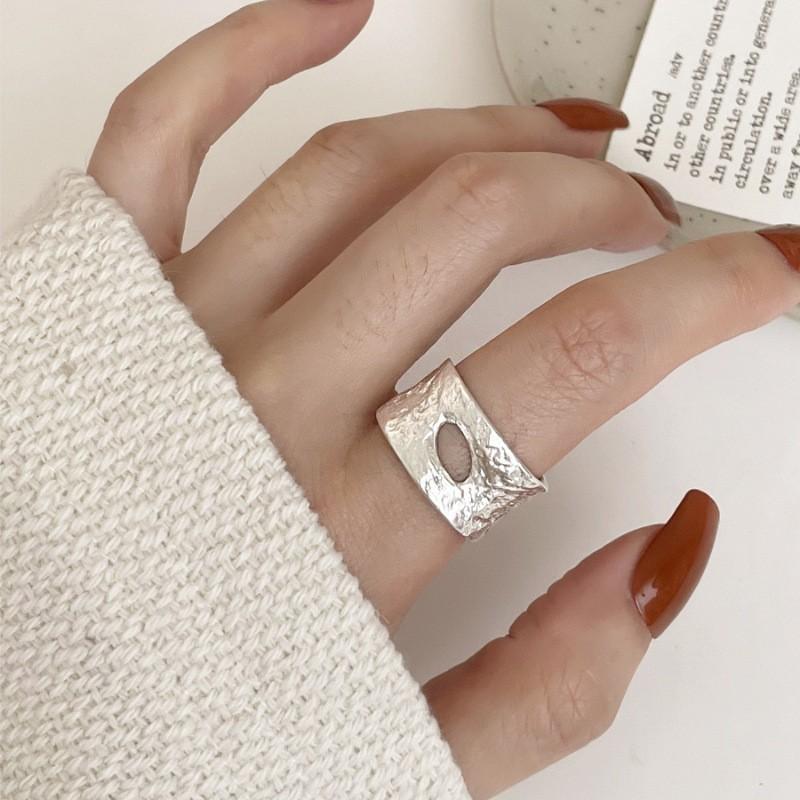 Exquisite Heart Ring For Women Adjustable Open Design Trendy Korean Style Fashion Jewelry