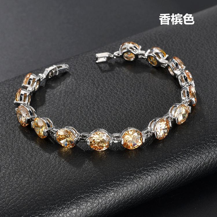 Qingxing, Zircon Bracelet Jewelry Bracelet Inlaid With Aaa Zircon Crystal Shiny Jewelry Direct Sales