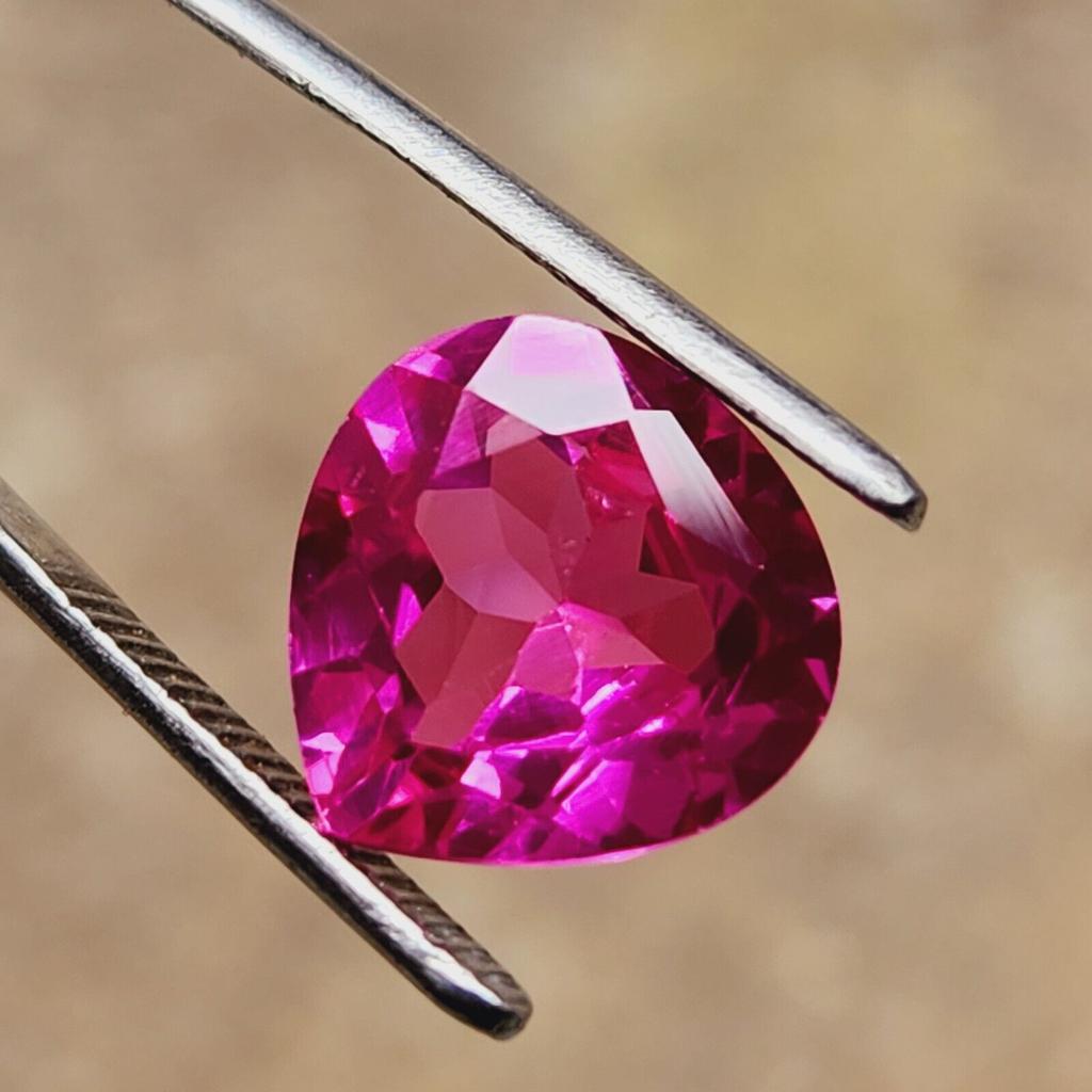 12 mm Natural Flawless Ceylon Padparadscha Sapphire Heart Cut Gemstone