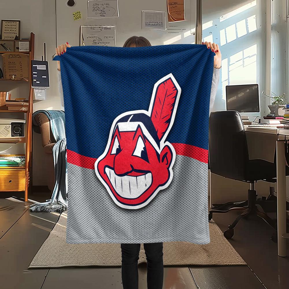 Cleveland Indians Flannel Blanket, High quality Comfortable for All Seasons, Home Decor, Warmth and Comfort