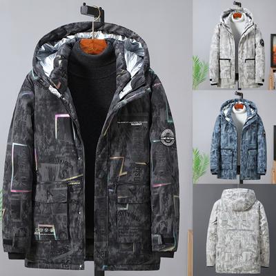 Palton de iarnă pentru bărbați cu camuflaj, din bumbac, larg, mărime extra mare plus grăsime, jachetă de lucru din bumbac