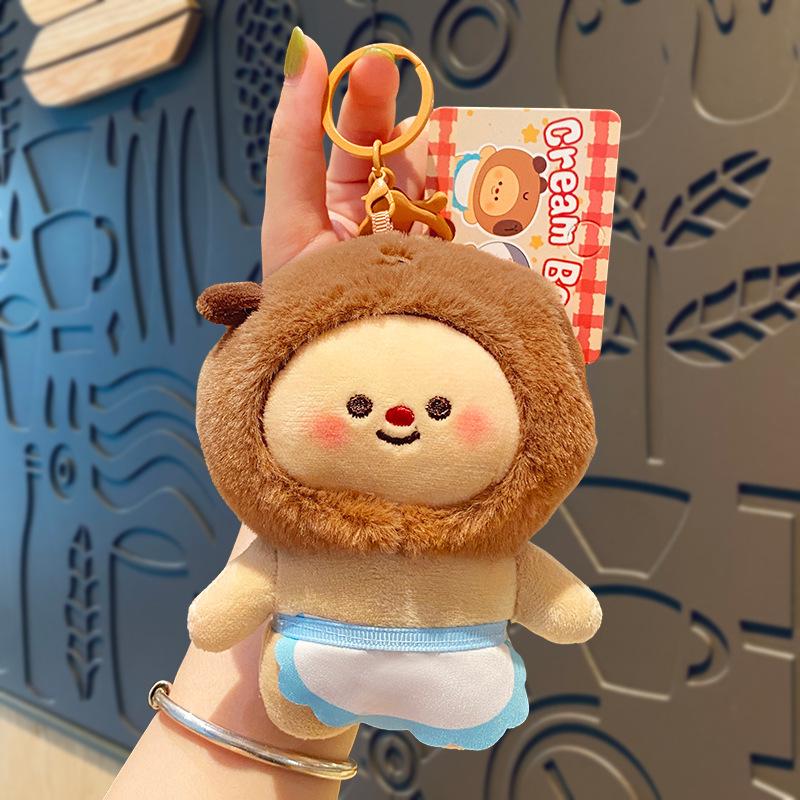 Graceful Bear Plush Keychain Doll - Cartoon Backpack Pendant Gift