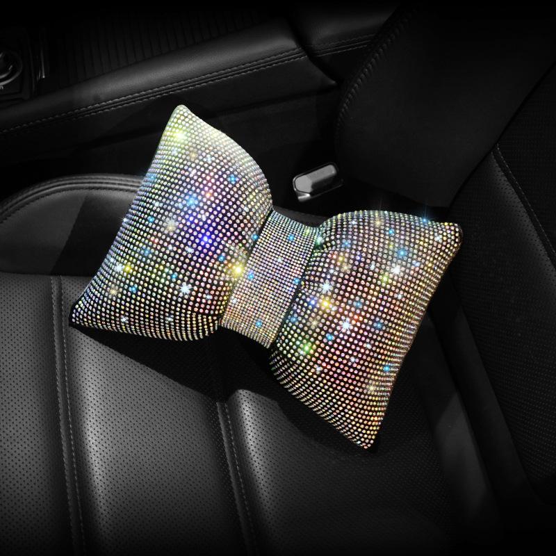 Car Headrest and Lumbar Support with Armrest Pad, Handbrake Gear Cover, Rearview Mirror Safety, and Shoulder Cover - Universal Fit.