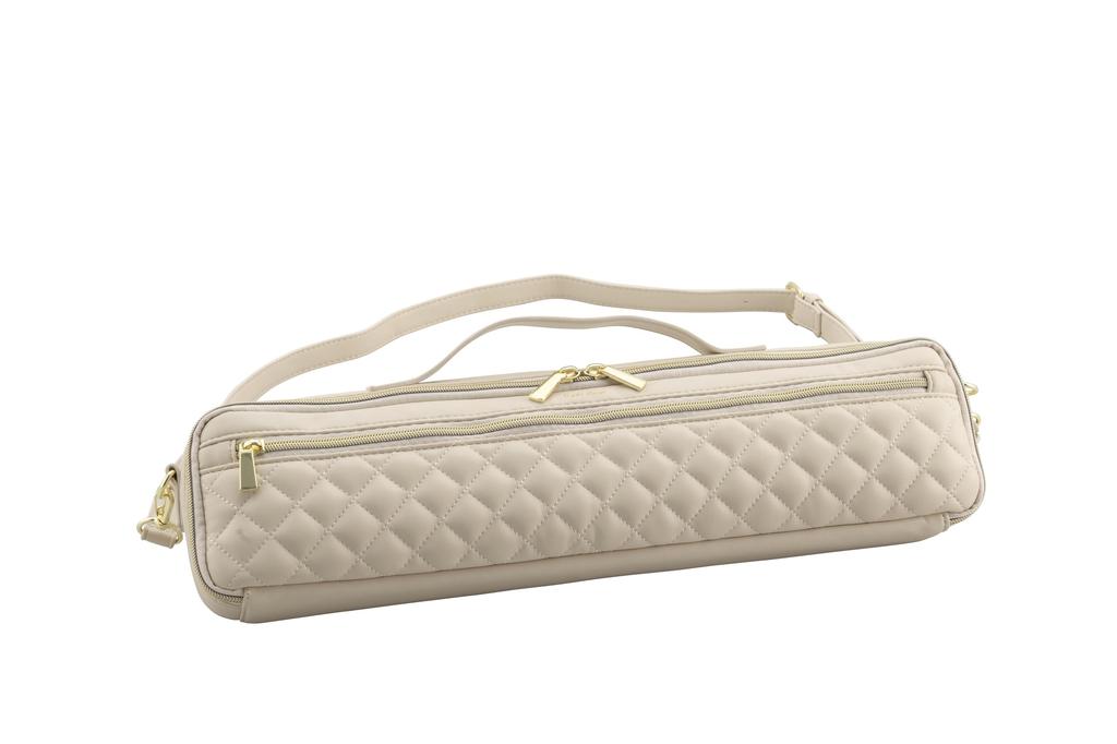 Pearl Flute x Legato Largo Collaboration Quilted Flute Case Cover for C foot joint and H foot joint Vol.3 #Ivory LL-FLCH2#IV