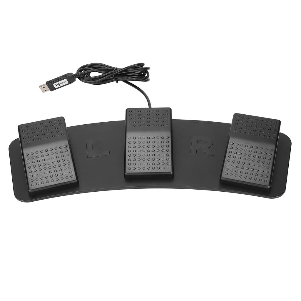 USB Triple Foot Pedal ABS Wide Application USB Triple Foot  Pedal for Factory Testing for Playing games for Zooming