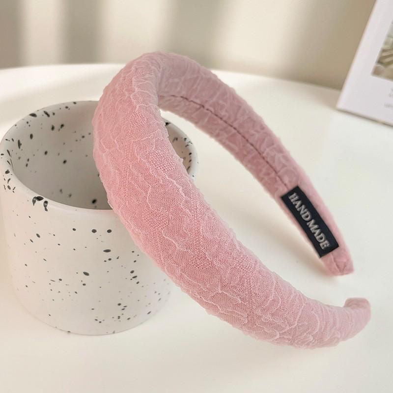 

Женский розовый обруч для волос с широким краем 2023 г.: Милый летний головной убор для умывания лица