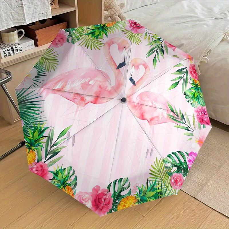 1pc Flamingo, Tropical Themed High-quality Umbrella,Automatic Opening and Closing Umbrella,Multi-functional Umbrella G0811190