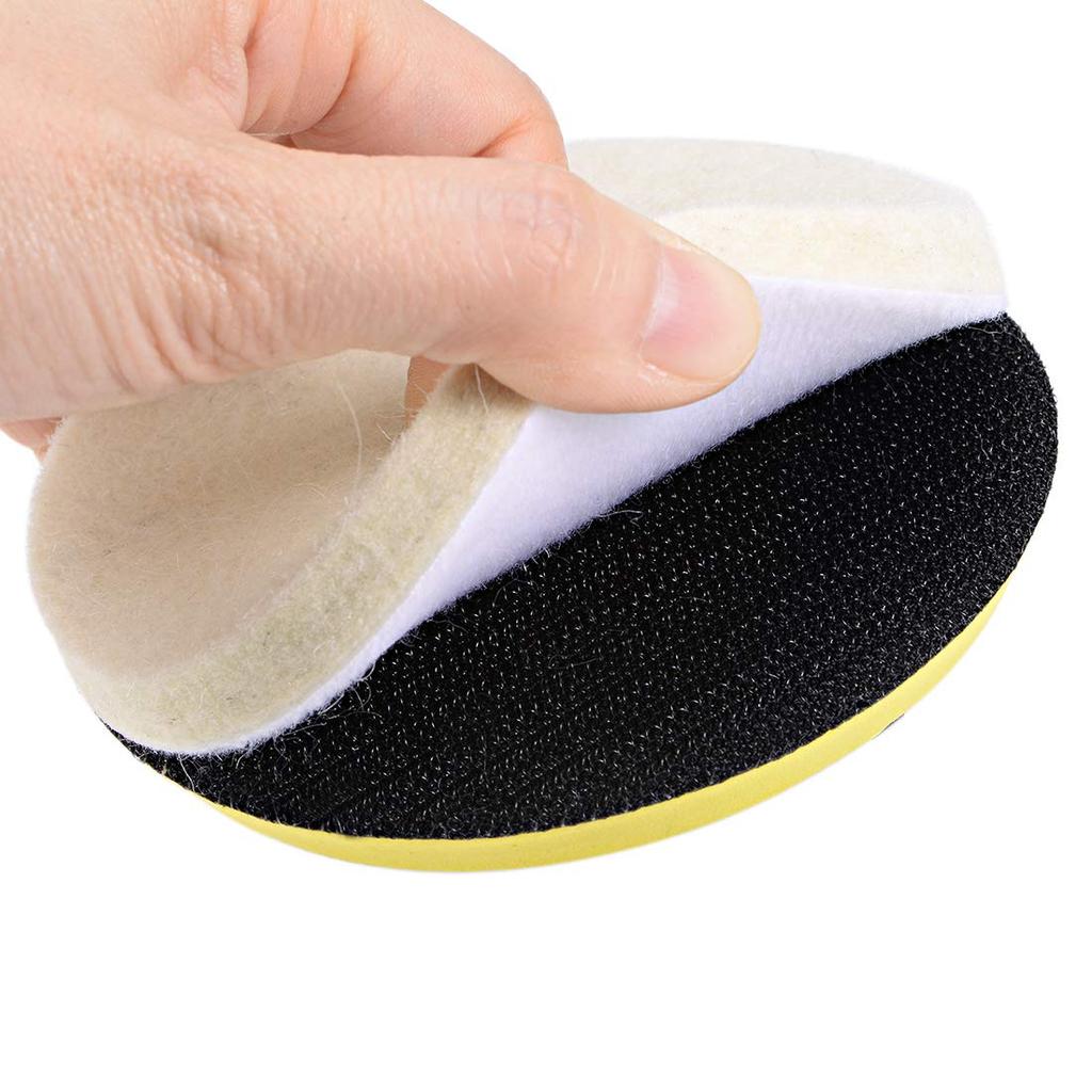 2-7 Inch Wool Felt Polishing Pads with Flocking Hook And Loop Back for Sander Stainless Steel Glass Mirror Polishing Wheel