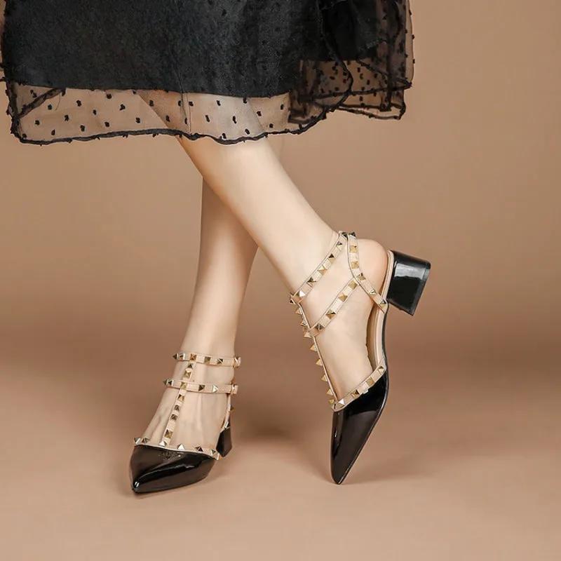 Fashion Comemore Women High Heels Sandals  New Summer Fashion Office High Heels Shoes High Quality Luxury Designer Wedding Sandals Women