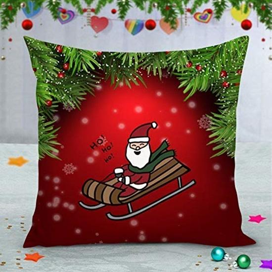 Set of 5 Cushion Covers 30.48  Cm Christmas Decorations Cushion Cover for Sofa  Xmas Theme Cushion Cover