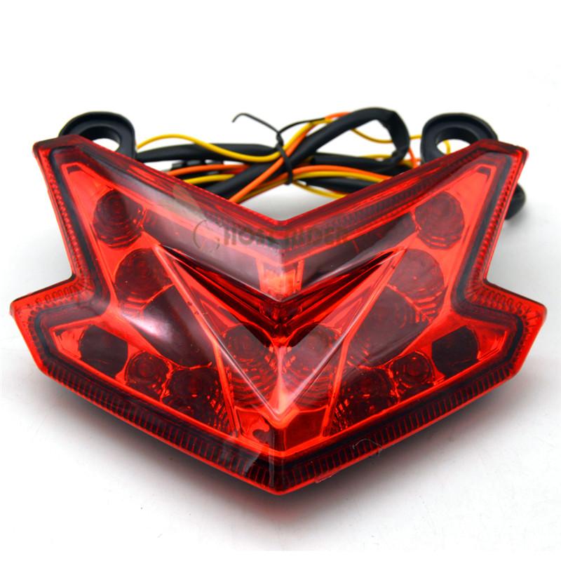 Motorcycle LED Tail Light Tailight Integrated Stop Rear Lamp Turn Signals Light For Kawasaki Z800 Ninja ZX 6R 636 2013