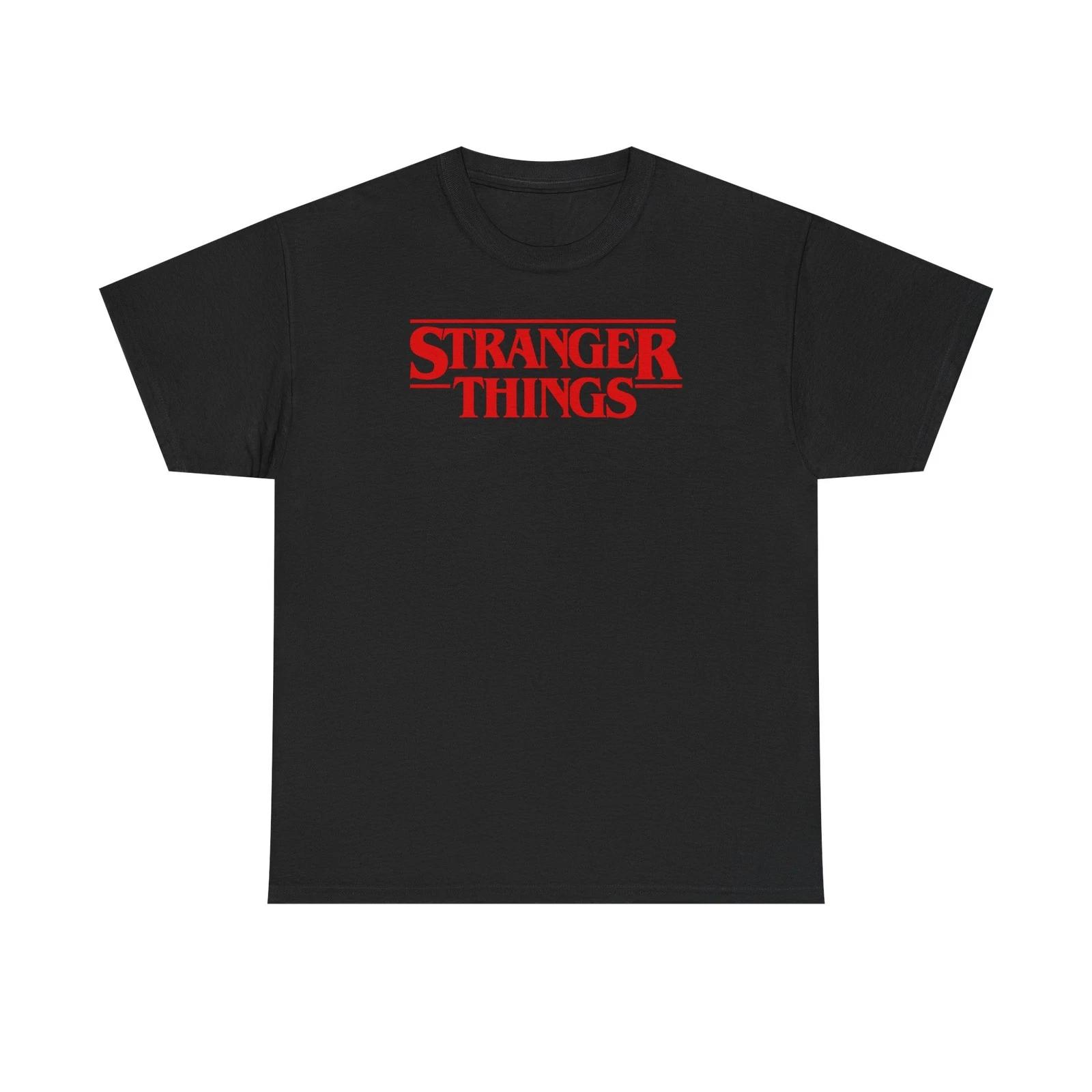 Stranger Things logo Black Tee-Tshirt M