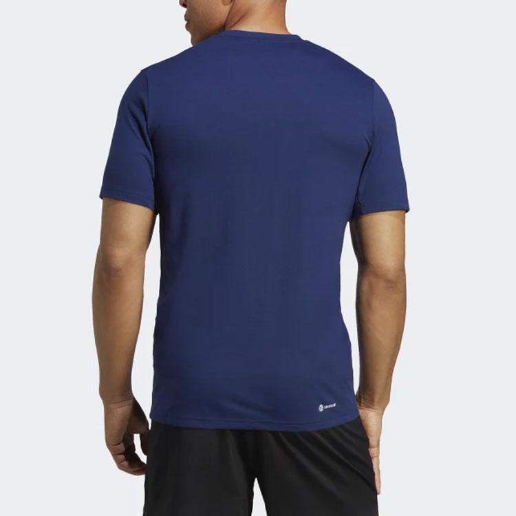 adidas Train Essentials Feelready Logo Training Tee Dark Blue/White Men Streetwear IB8275
