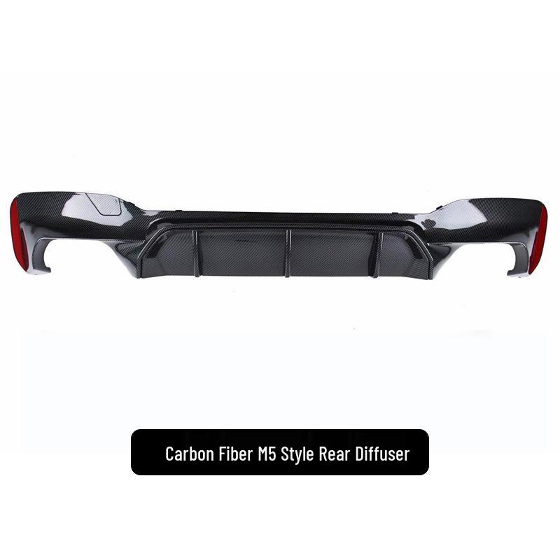 Compatible BMW New 5 Series Front & Rear Lip Kit (525/530Li) - Black Warrior MP Modification Kit.