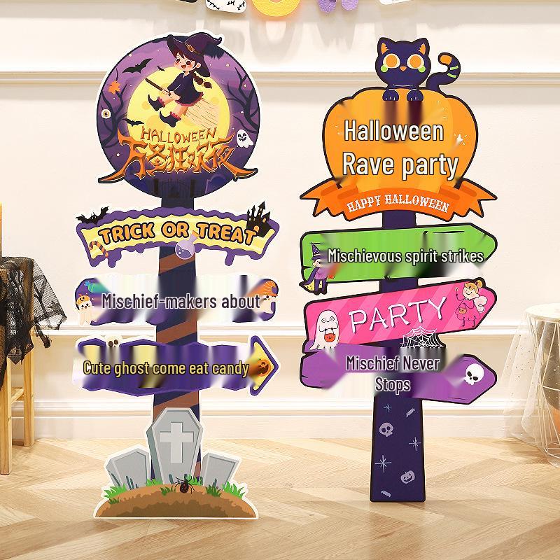 Halloween Pumpkin Lantern Board Standee for Outdoor/Kindergarten Decorations