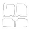 [BLM]KI038 Red - Set of Velour Floor Mats To Fit Kia e-Niro/Niro EV I 2018-2022 - Red Trim