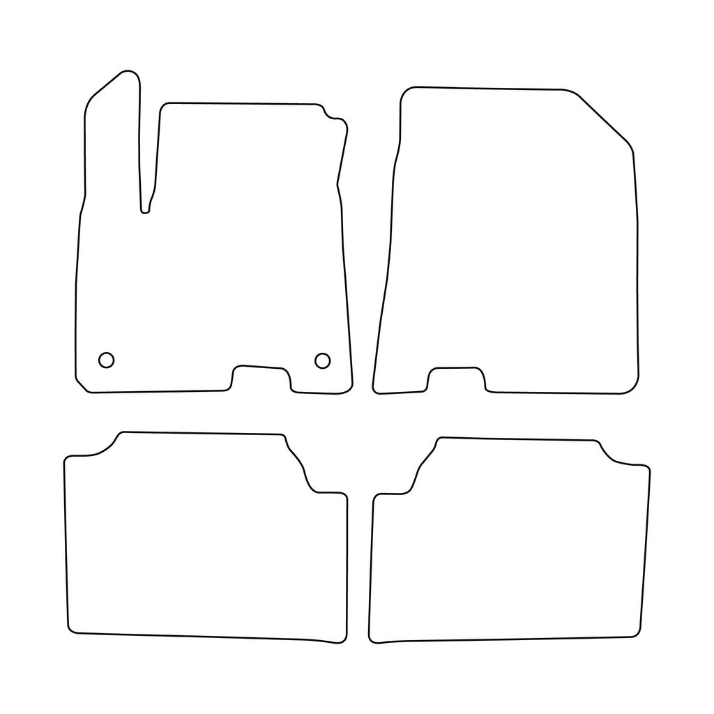 [BLM]KI038 Red - Set of Velour Floor Mats To Fit Kia e-Niro/Niro EV I 2018-2022 - Red Trim