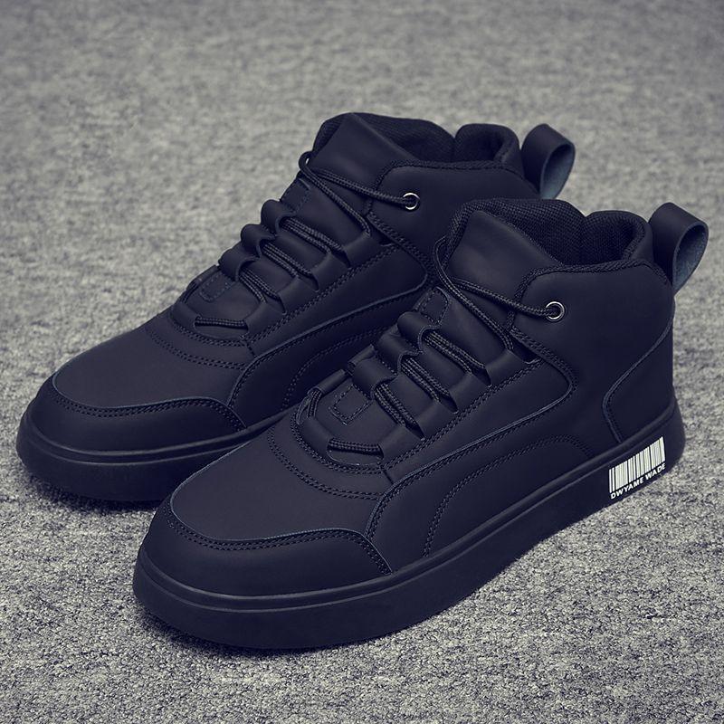 Men's Boots High Quality Casual Shoes for Men New Leather Mens Sneakers Versatile High Top Male Board Shoes Zapatillas De Hombre