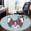 1pc FrenchieChair Carpet for Office, Indoor Non-Slip Washable Polyester Fiber Carpet, Mat For Office, Machine Washable