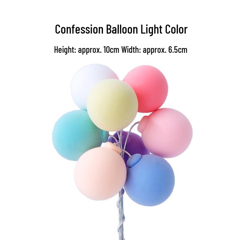 Valentine's Day & Birthday Cake Topper: Gold, Silver, and Colorful Transparent Wishing Balls Decoration