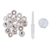6Pcs Metal Snap Buttons Sewing Fasteners 15mm with Punch Die Tool