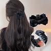 2pcs Sweet Headdress Satin Hair Clips Non-Slip Mini Shark Clip Hair Styling Clip  Hair Accessories