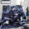 1PC Black Butler Print Flannel Blanket, High quality All Seasons, Home Decor, Warmth and Comfort, Perfect for Christmas Gifts