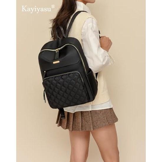 Kayiyasu 3-Wege-Rucksack Damen beliebt Multi-Aufbewahrung stilvoll lässig Pendeln leicht Reise Stadt-Rucksack.