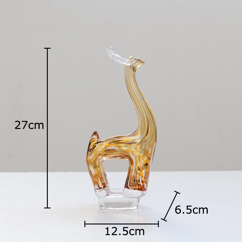 

Creative Painted Deer Statue Artwork Ornaments Modern Deer Glass Handicrafts Sculpture Desk Decoration Home Decor Accessories