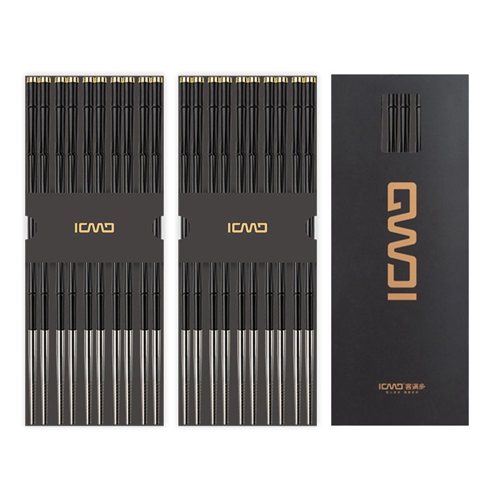 

1 Pair for Home 304 Stainless Steel Healthy Hotel Restaurant Non-Slip Metal Chopsticks Tableware Kitchen Tool Chopsticks