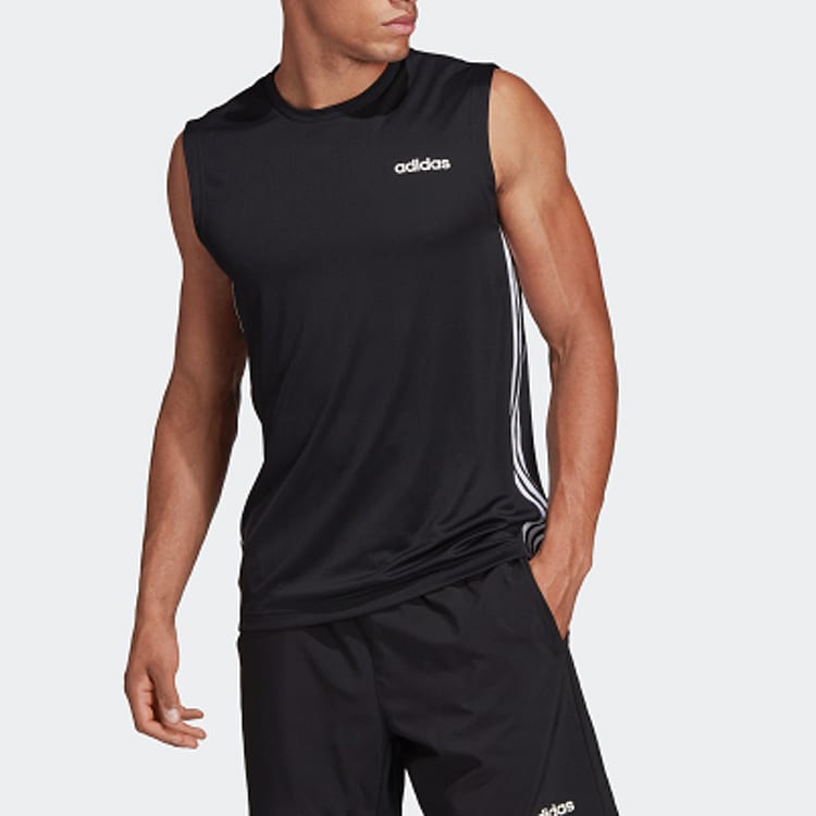 Adidas Tank Tops Men's Black Crew Neck Moderate Straight Fit DT3047