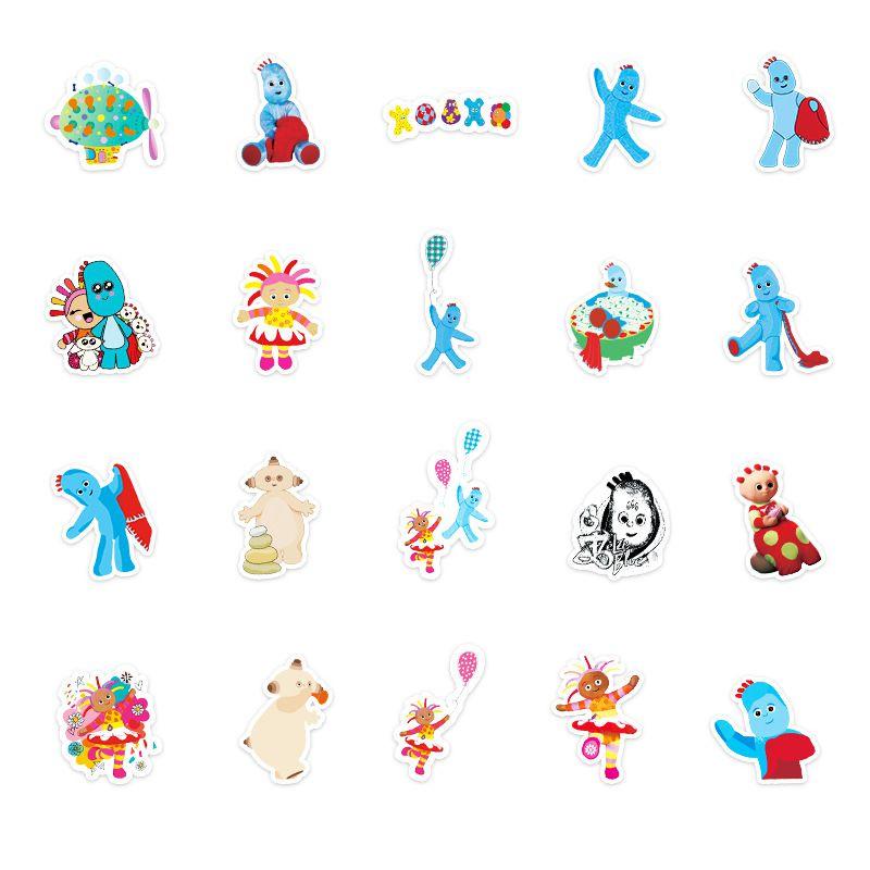 50 Stück Wasserdichte In The Night Garden Cartoon DIY Dekorationsaufkleber