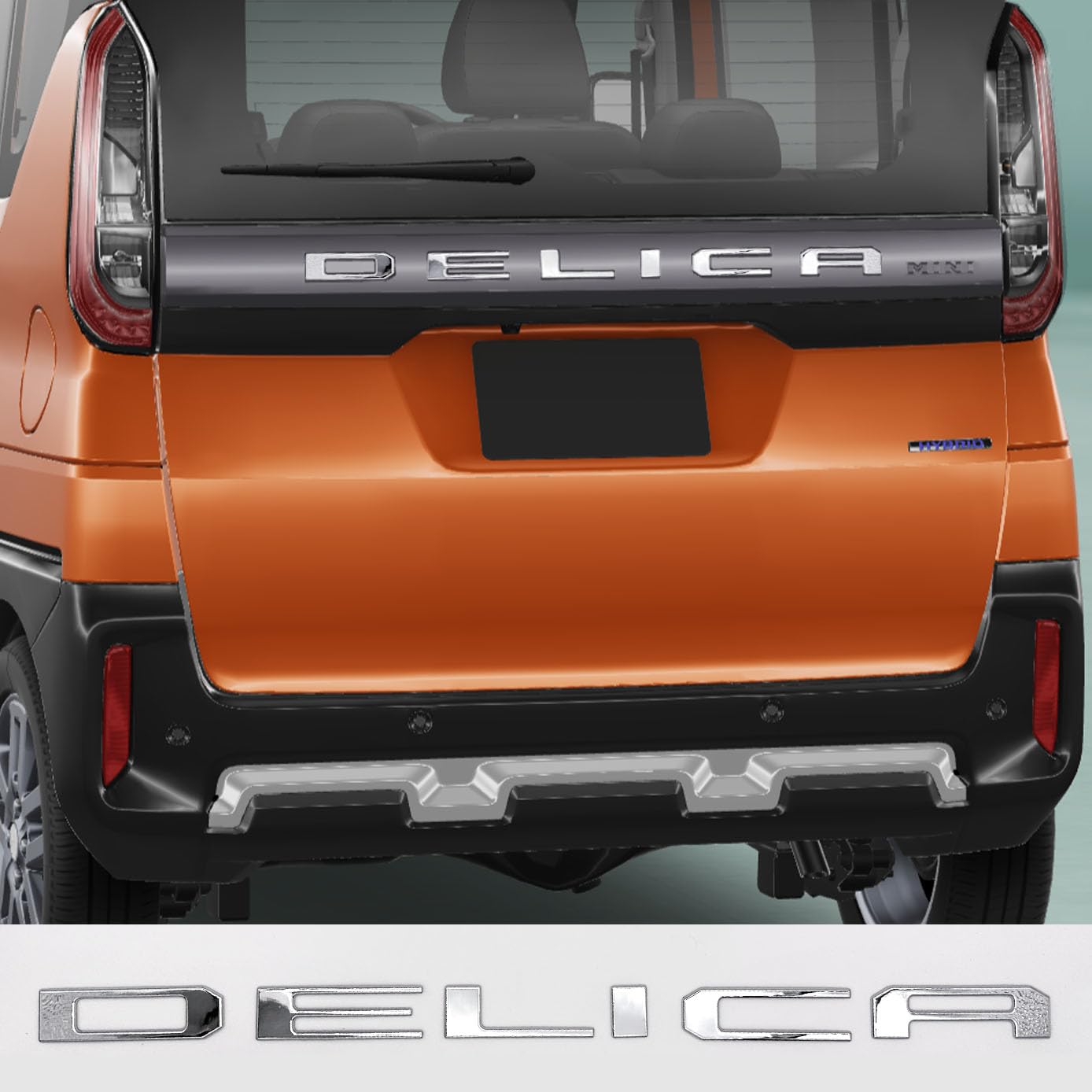

HUDIY Delica Mini Tailgate Emblem 2023 Hood Car Logo Front and Engine Decoration Sticker Gloss Silver (May - Present) - Logo, Decoration, Grille, -