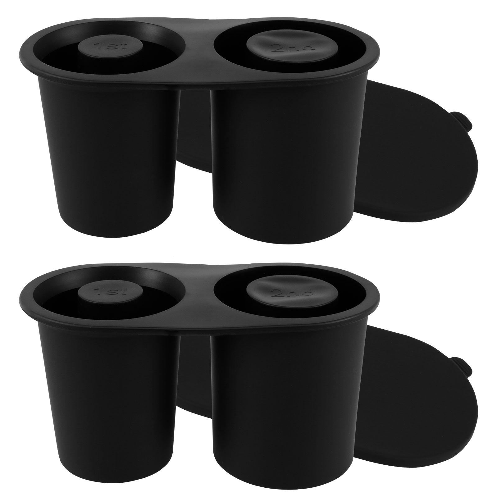 

2Pcs Ice Cube Trays Silicone Ice Cube Molds for 30 to 40 oz Cup Ice Tray Stackable Ice Cube Bin Reusable Ice Cube Maker Tray чёрный