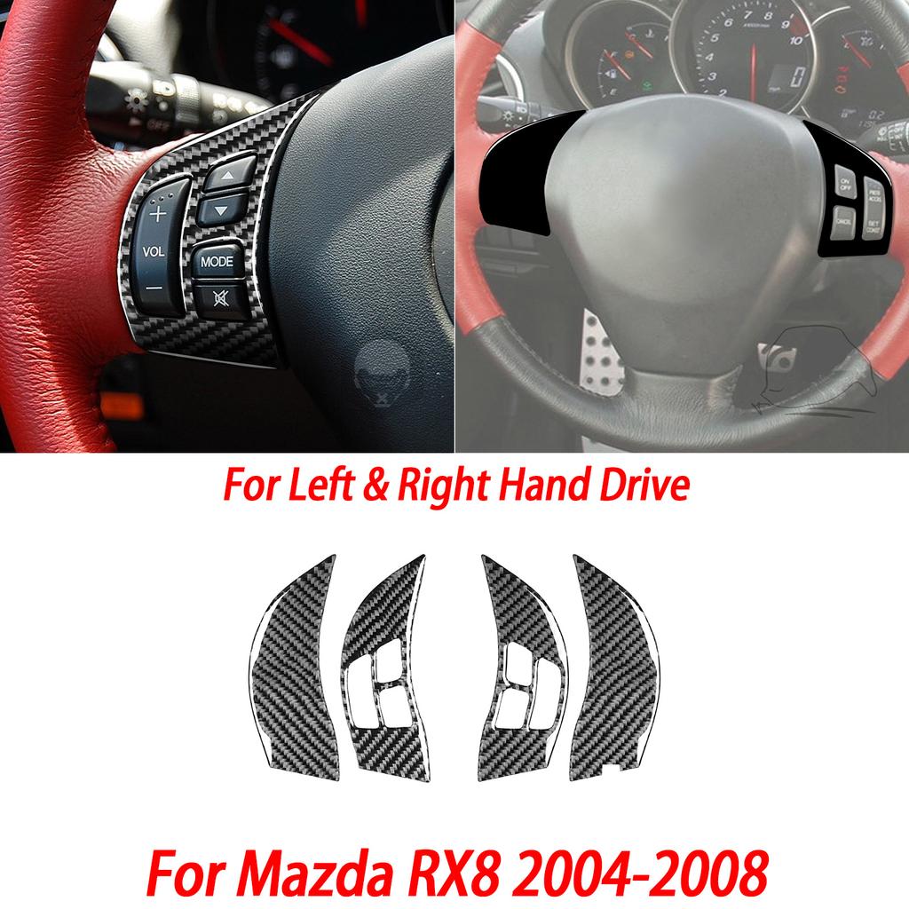 Gloss Black Plastic Car Interior Accessories Sticker AC Radio Door Handle Gear Shift Panel For Mazda RX8 2004-2008 SE3P JM1FE