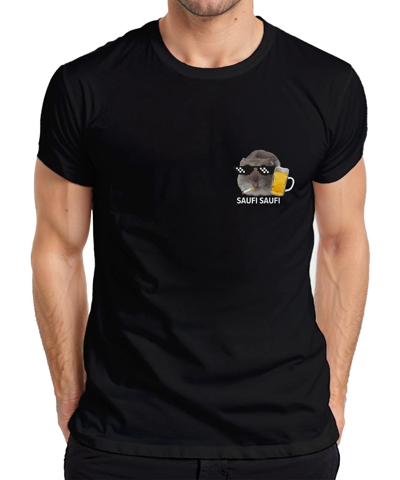 Saufi Saufi Sad Hamster Thug Life Meme Bier Weißbier Weizenbier Herren T-Shirt XXXL
