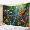 12Style Leopard Tropical Ocean Tapestry Wall Art, Wildlife Parrot Flower Tapestry for Bedroom Living Room Decoration