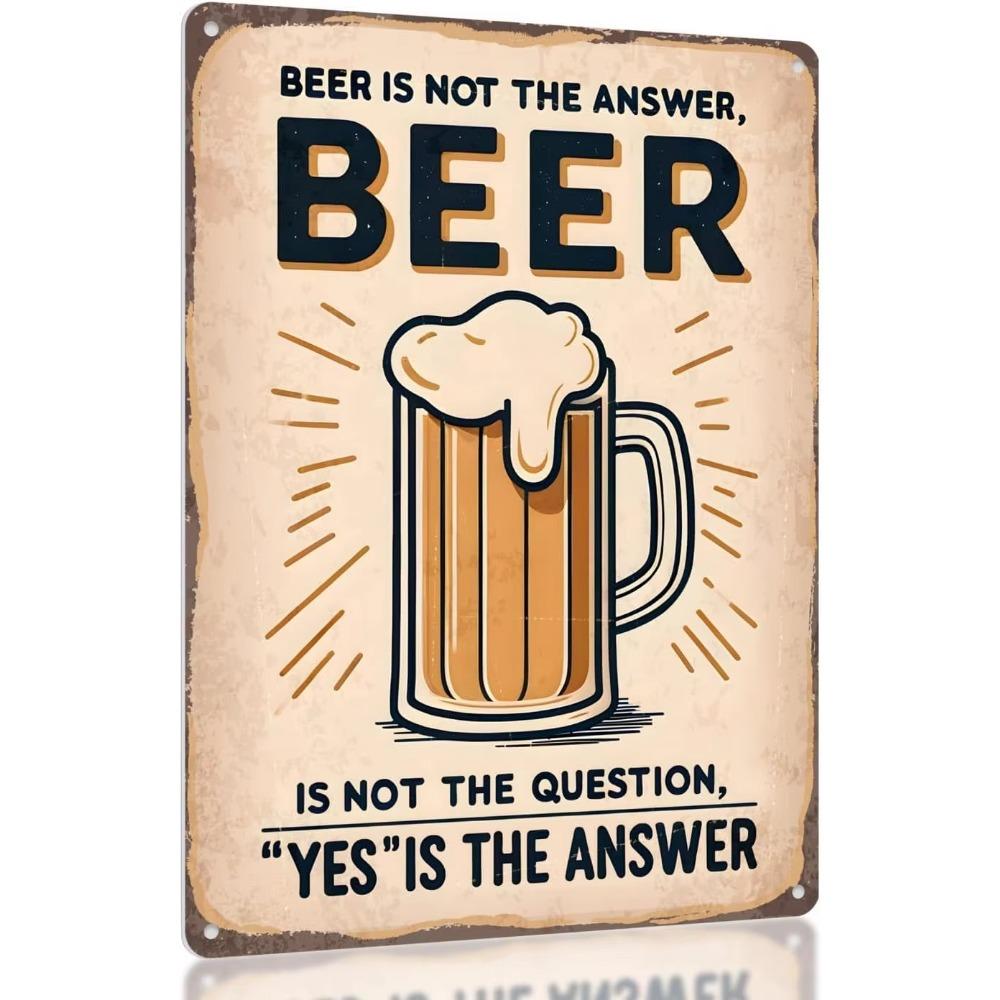 

Металлический знак для бара, юмористический декор для домашнего бара, забавное настенное искусство, подарки любителям пива, крутой декор для счастливых часов в подвале, гараже, пещере для мужчин 20x30cm