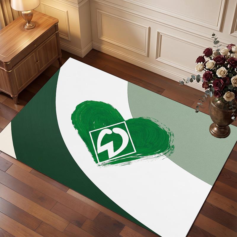 Tappeto in Velluto di Cristallo con Stampa Calcio Werder Bremen, Comodo Assorbente d'Acqua Antiscivolo Tappeto per Pavimenti Interni